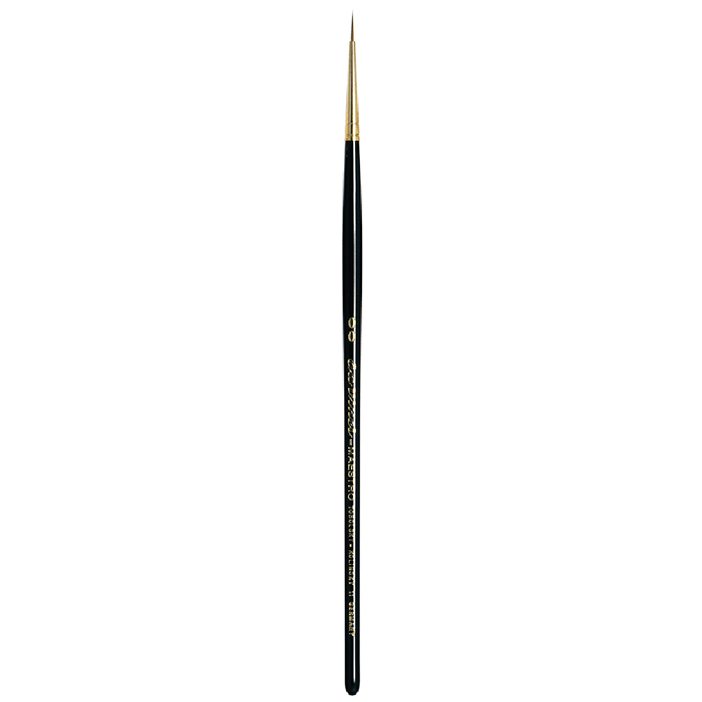 Da Vinci Watercolor Series 11 Maestro Kolinsky Sable Brush - Full Belly Round, Short Handle, Size 2/0