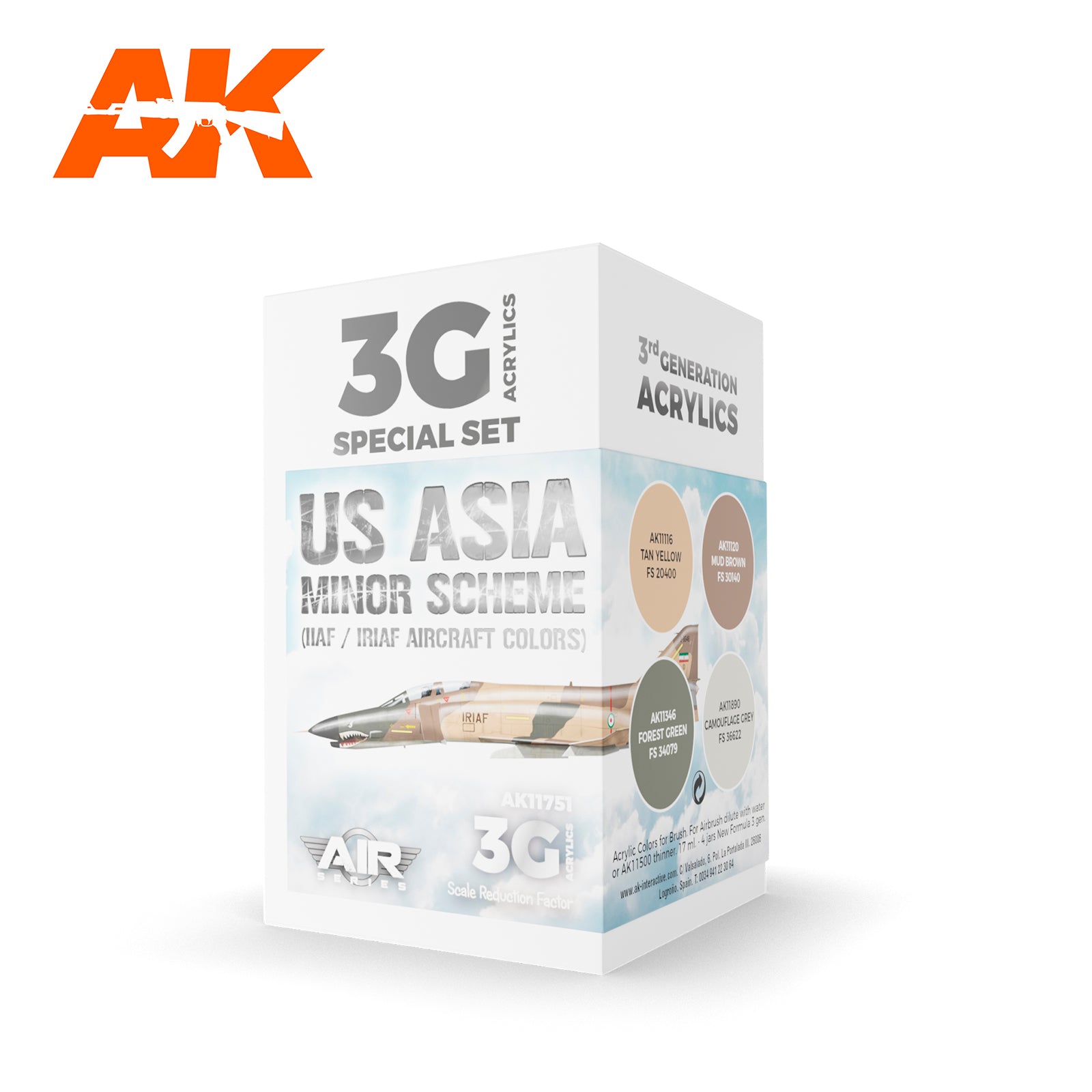 AK Interactive 3G Air - US Asia Minor Scheme (IIAF/IRIAF Aircraft) SET