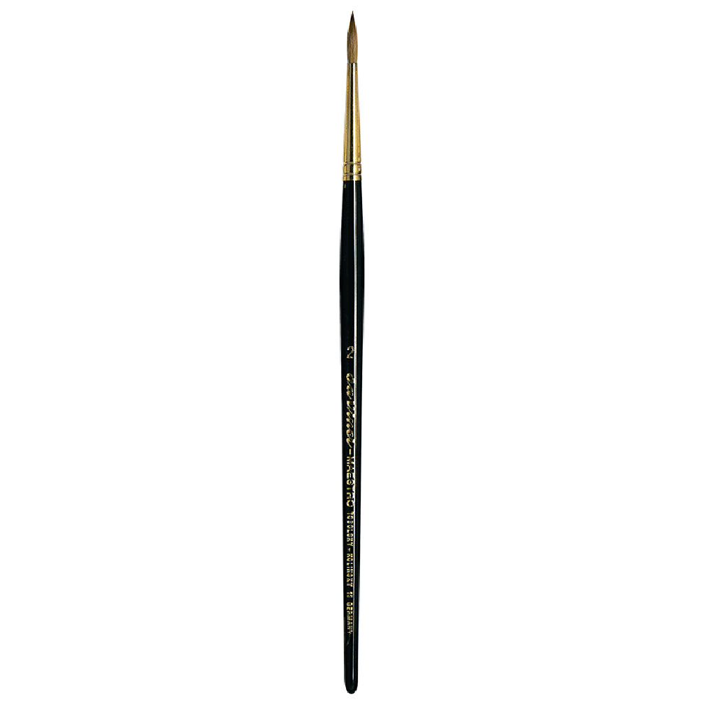 Da Vinci Watercolor Series 11 Maestro Kolinsky Sable Brush - Full Belly Round, Short Handle, Size 2