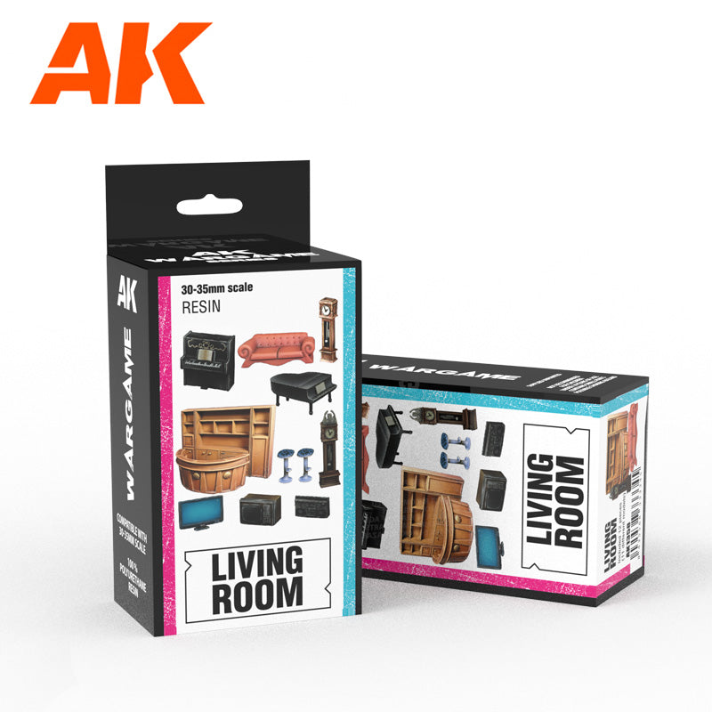 AK Interactive Living Room Wargame Set 100% Polyurethane Resin Compatible With 30-35MM Scale