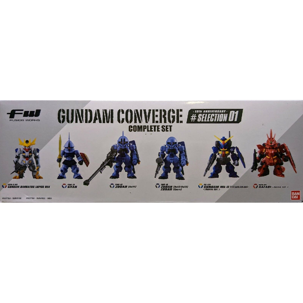 Bandai Shokugan Gundam Converge FW Gundam Converge 10th Anniversary # Selection 01 , Complete Set of 6