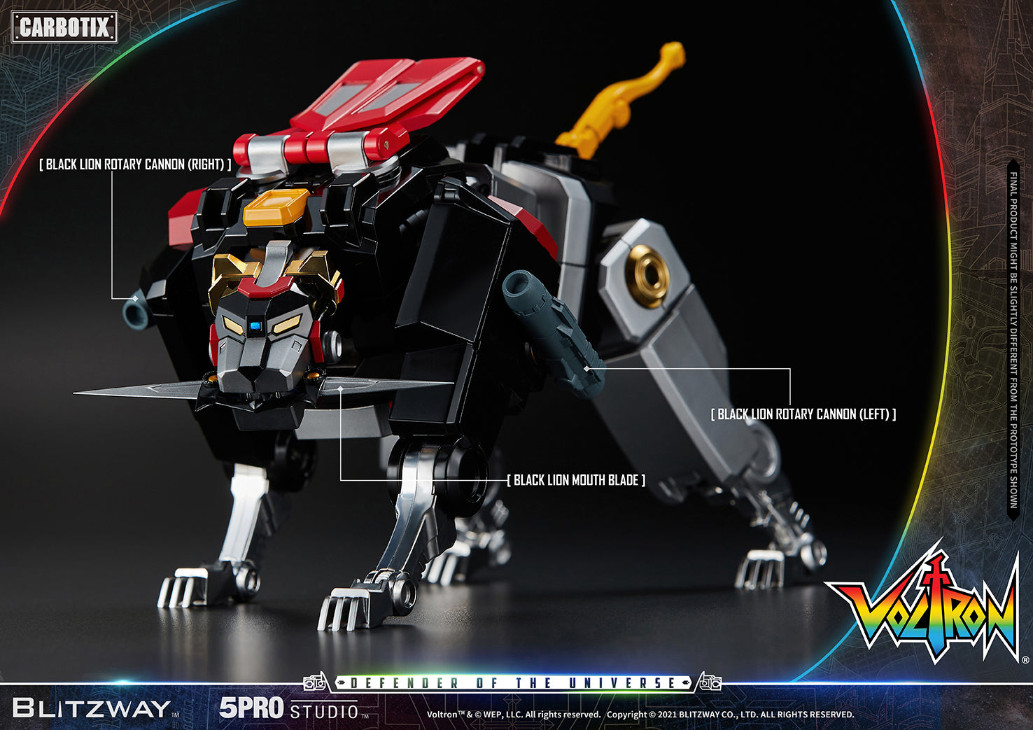 Blitzway 'Voltron' 5Pro Studio CARBOTIX Series, Action Figure