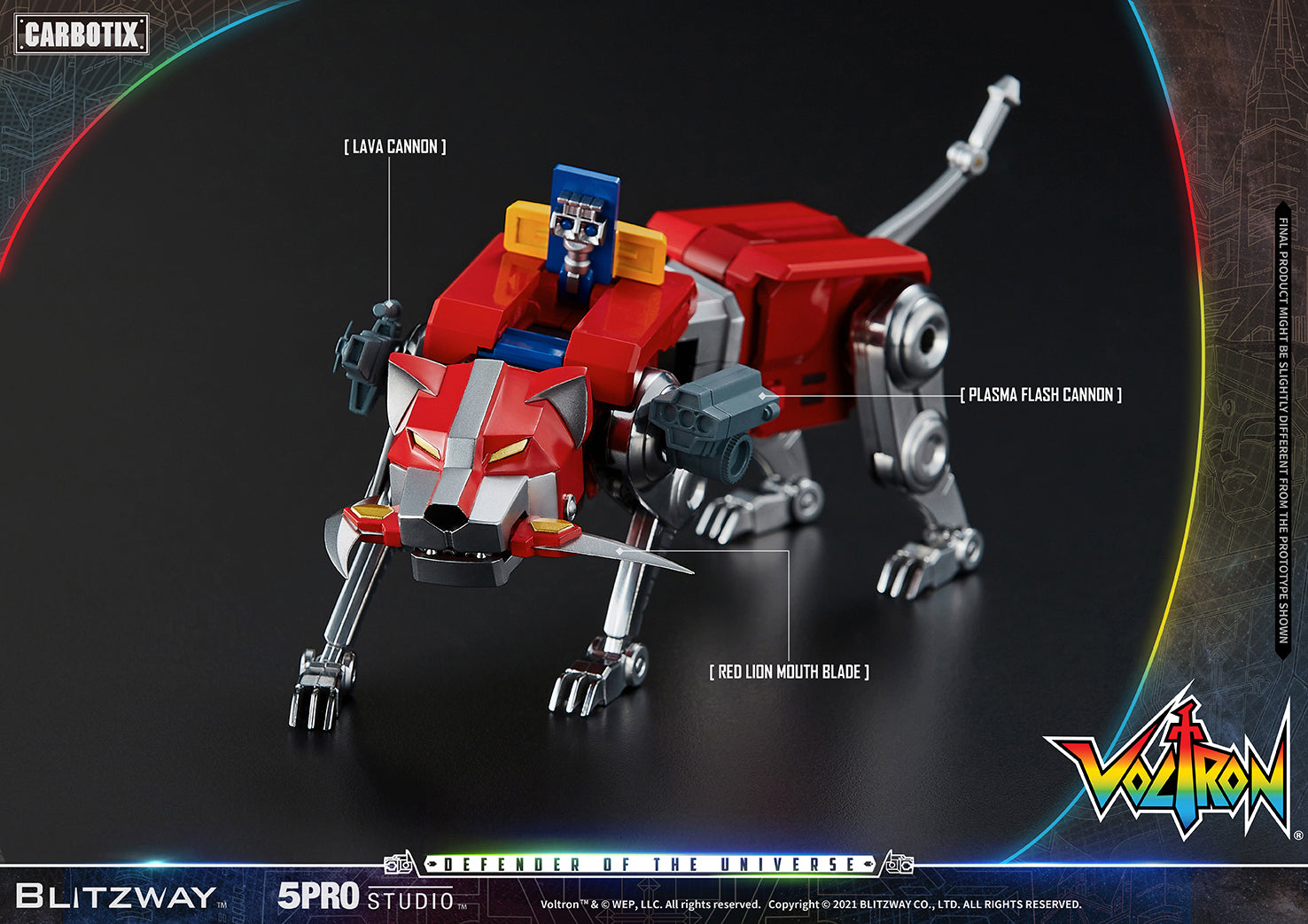 Blitzway 'Voltron' 5Pro Studio CARBOTIX Series, Action Figure