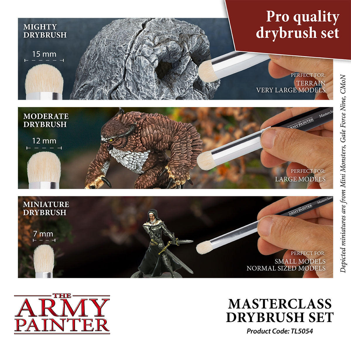 Army Painter Masterclass Dry brush Set, 3 pcs