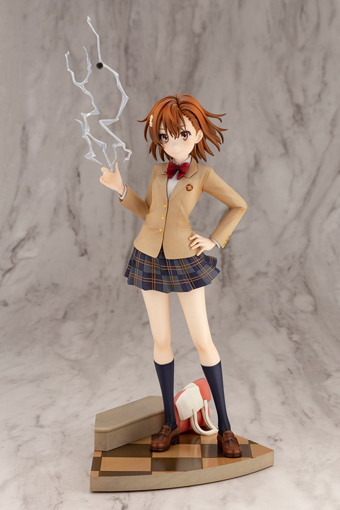 Kotobukiya 1/7 A Certain Scientific Railgun T Series Misaka Mikoto 15th Anniversary Ver. Kotobukiya Luxury Ver., Pre-Painted PVC Statue