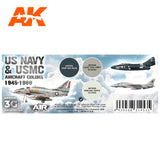 AK Interactive 3G Air - US Navy & USMC Aircraft Colors 1945-1980 SET
