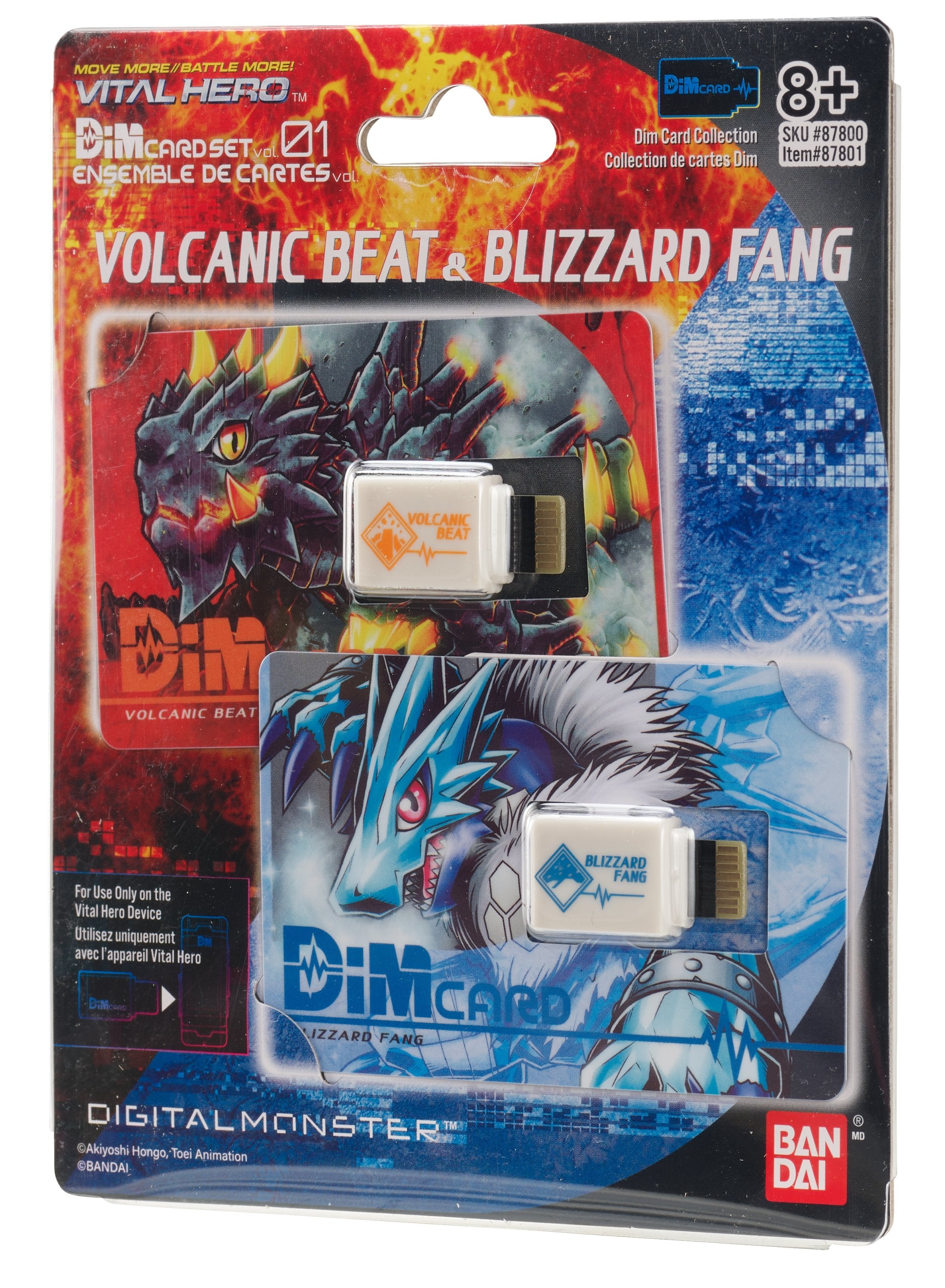 Bandai X Vital Hero DIM Card Two Pack (Volvcanic Beat & Blizzard Fang)