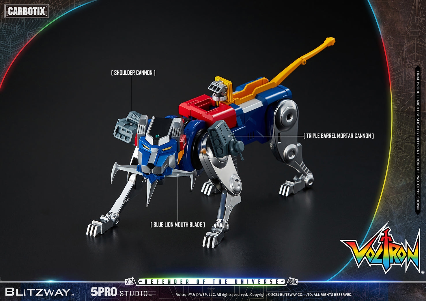 Blitzway 'Voltron' 5Pro Studio CARBOTIX Series, Action Figure