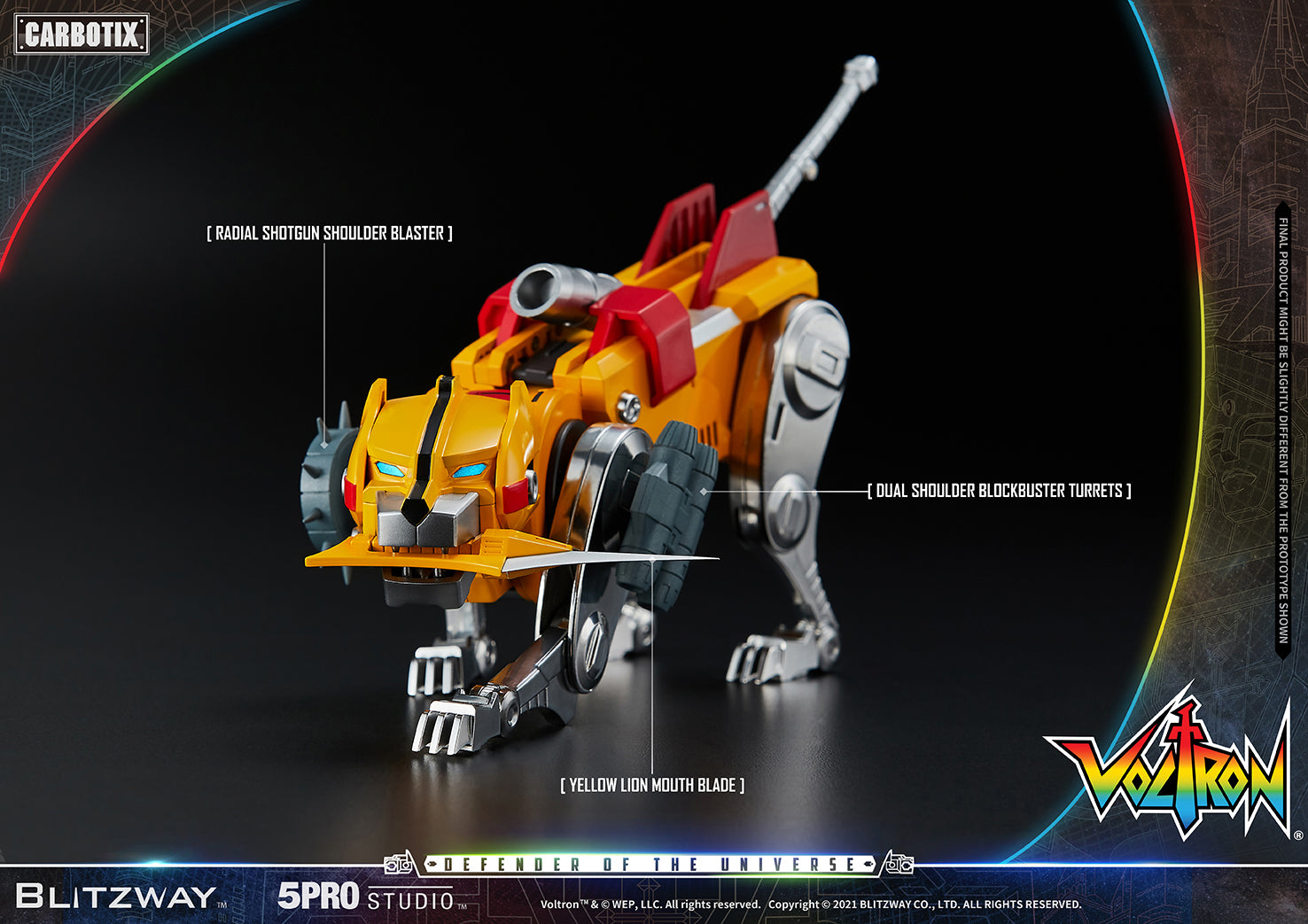 Blitzway 'Voltron' 5Pro Studio CARBOTIX Series, Action Figure