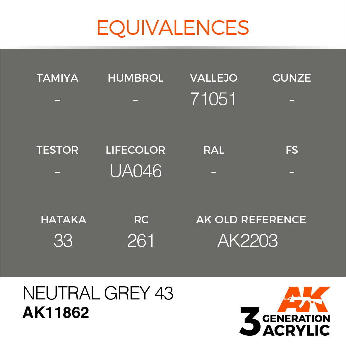 AK Interactive 3G Air - Neutral Grey 43