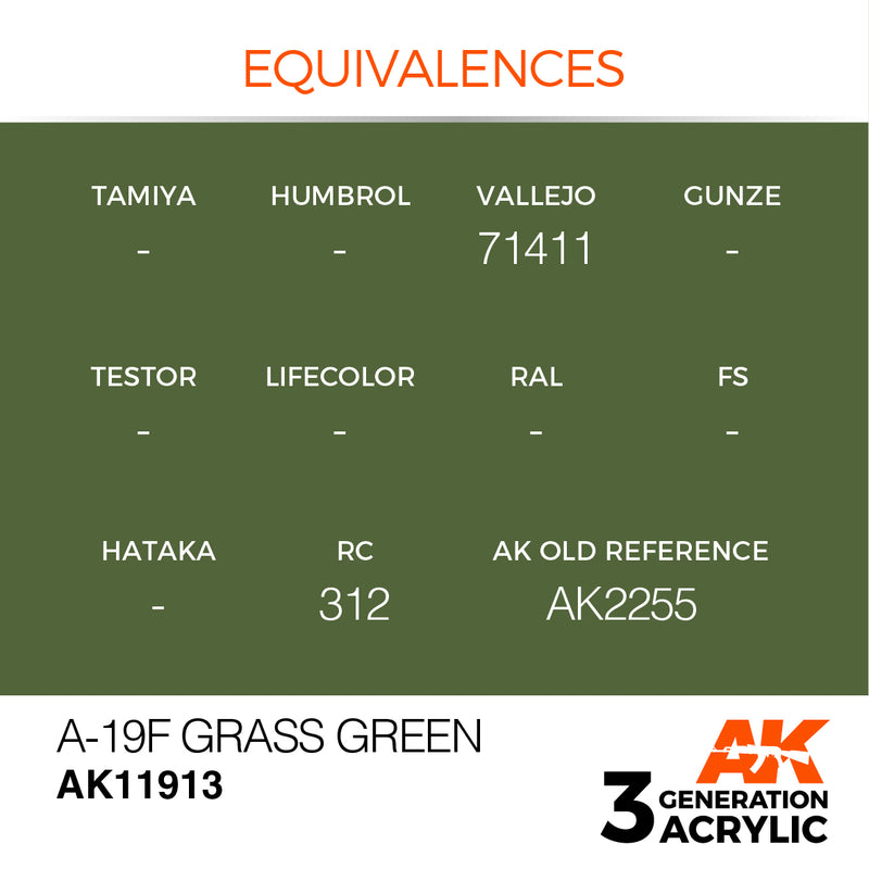 AK Interactive 3G Air - A-19f Grass Green