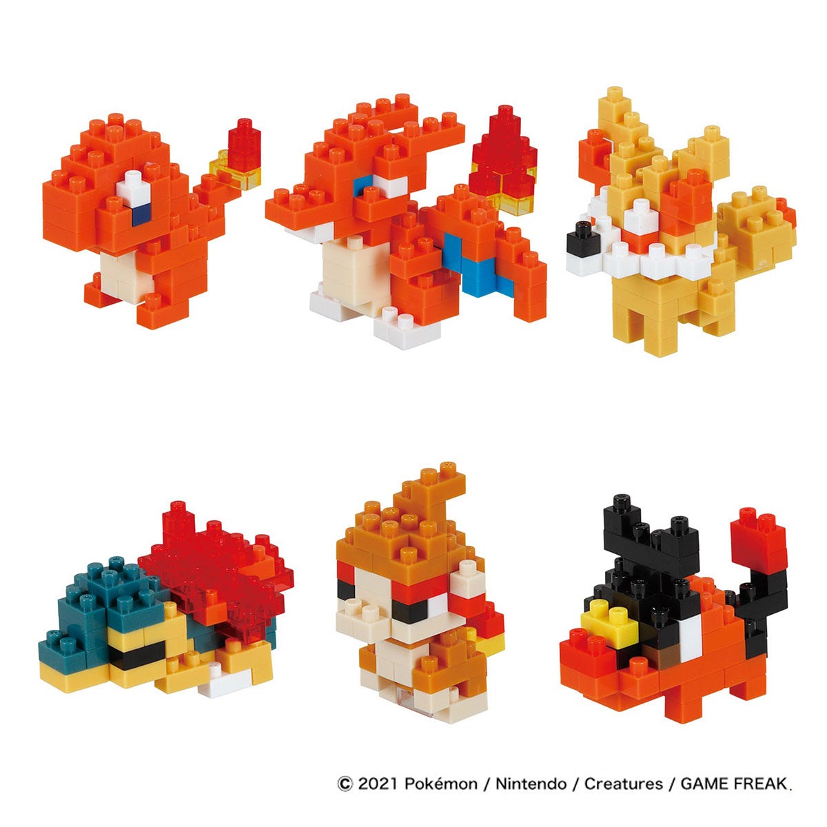 Nanoblock Mininano Series Pokemon Type Fire Set 1