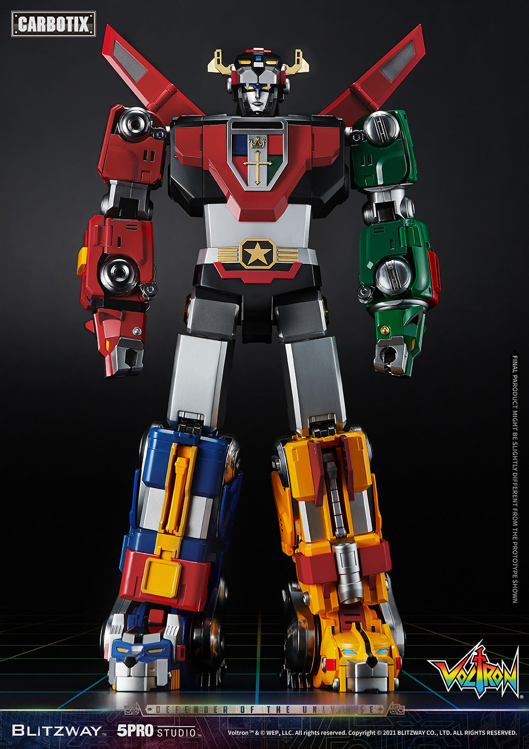 Blitzway 'Voltron' 5Pro Studio CARBOTIX Series, Action Figure