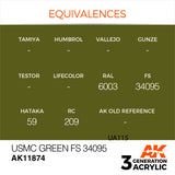 AK Interactive 3G Air - USMC Green FS 34095