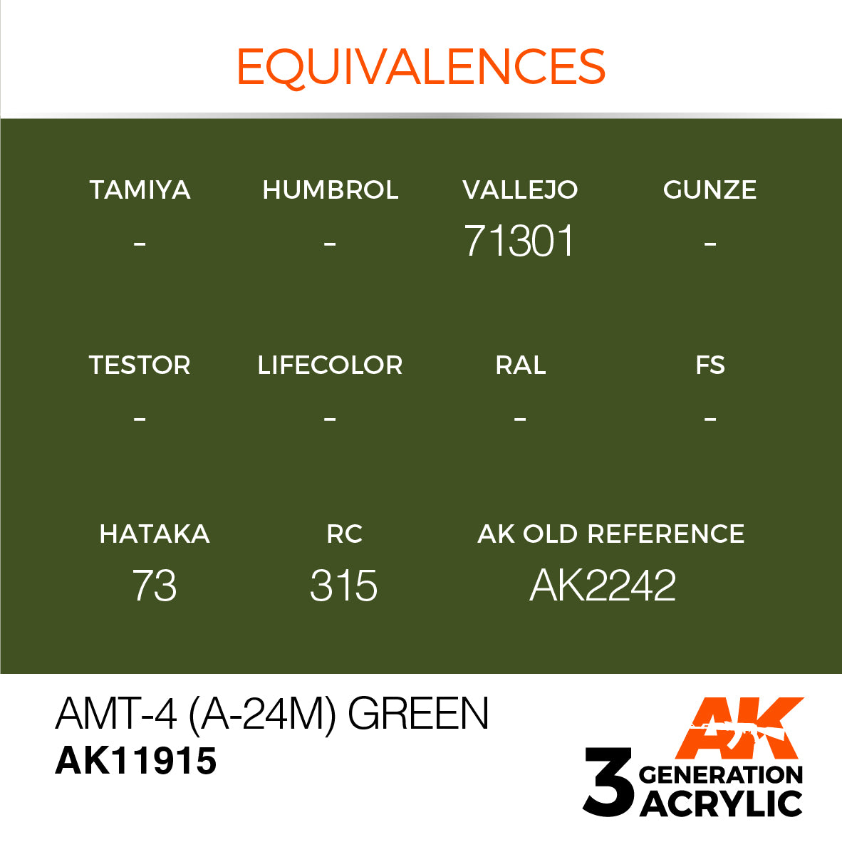 AK Interactive 3G Air - AMT-4 (A-24m) Green