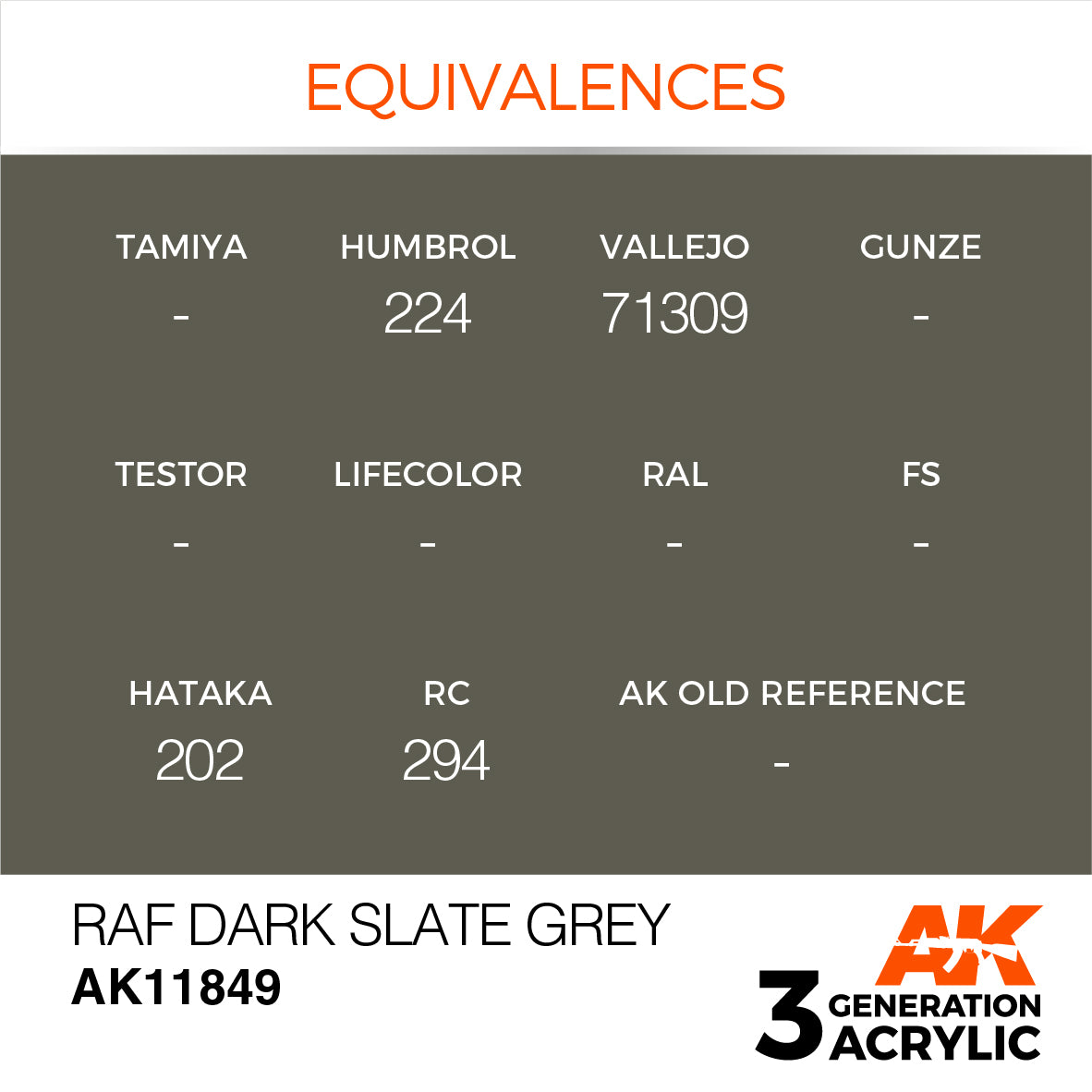 AK Interactive 3G Air - RAF Dark Slate Grey