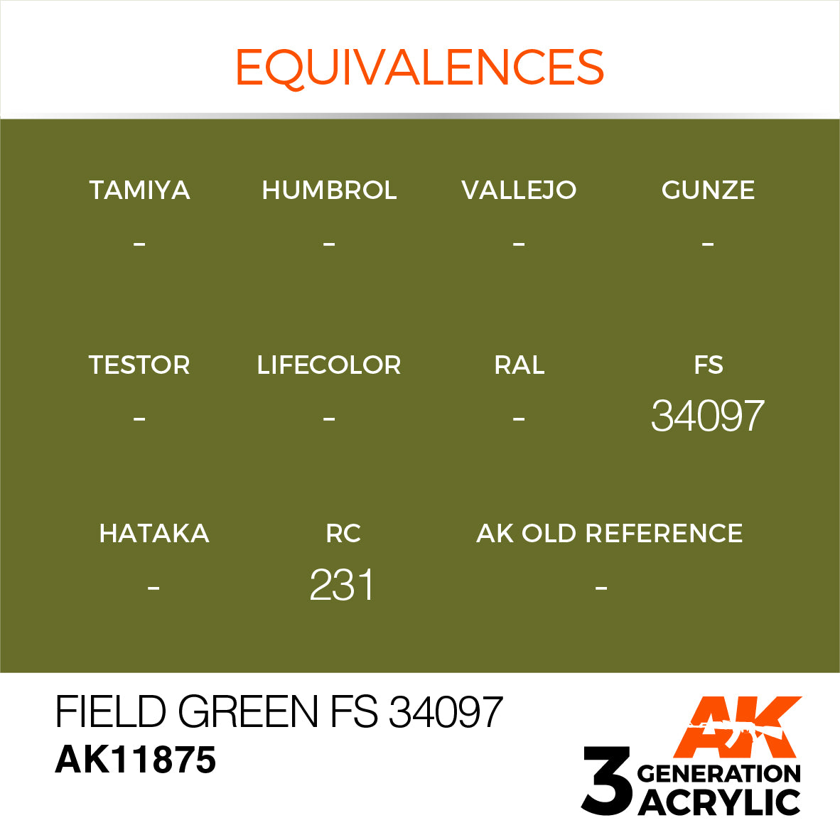 AK Interactive 3G Air - Field Green FS 34097