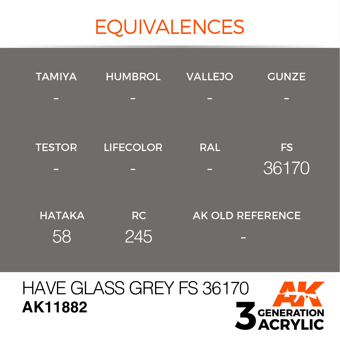 AK Interactive 3G Air - Have Glass Grey FS 36170