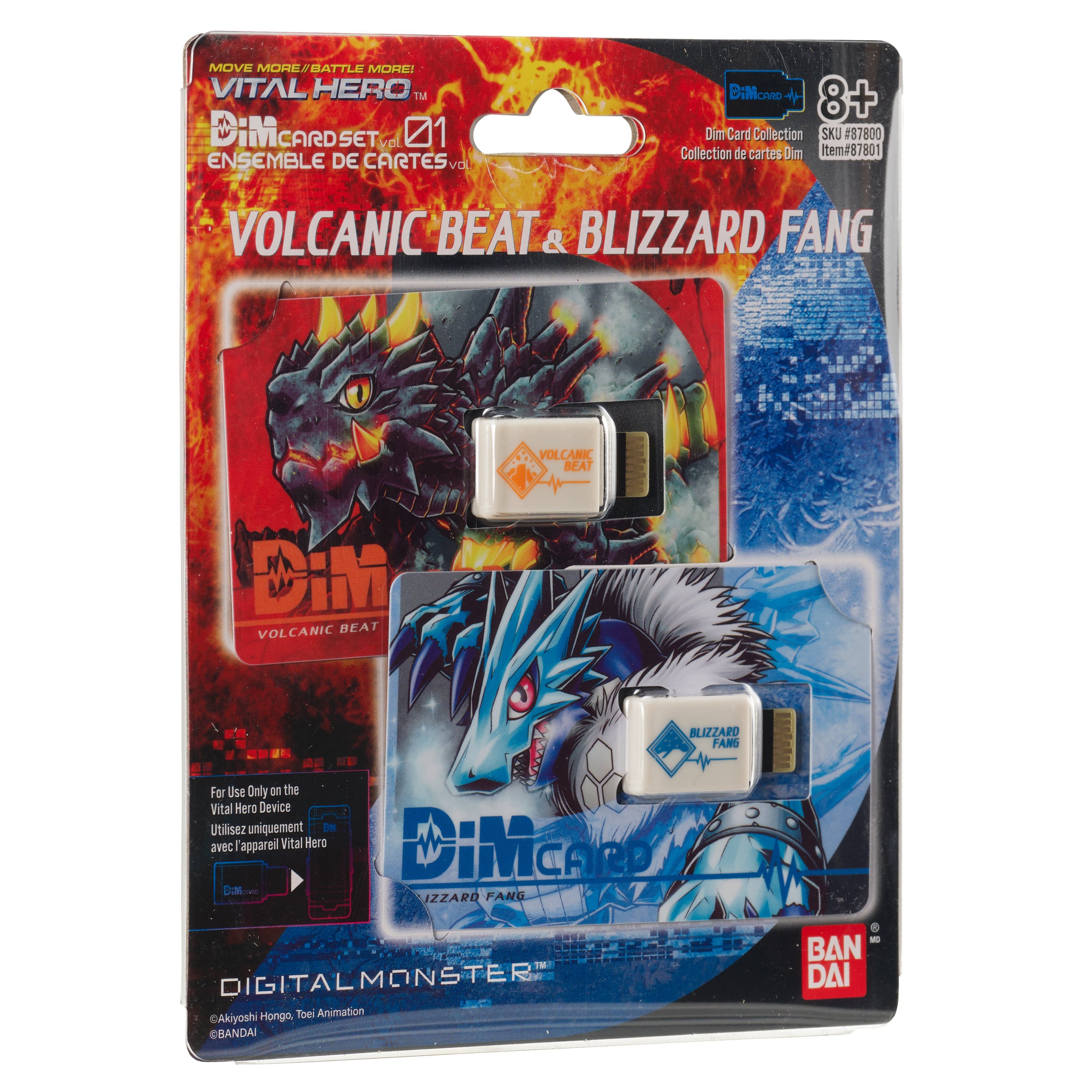 Bandai X Vital Hero DIM Card Two Pack (Volvcanic Beat & Blizzard Fang)