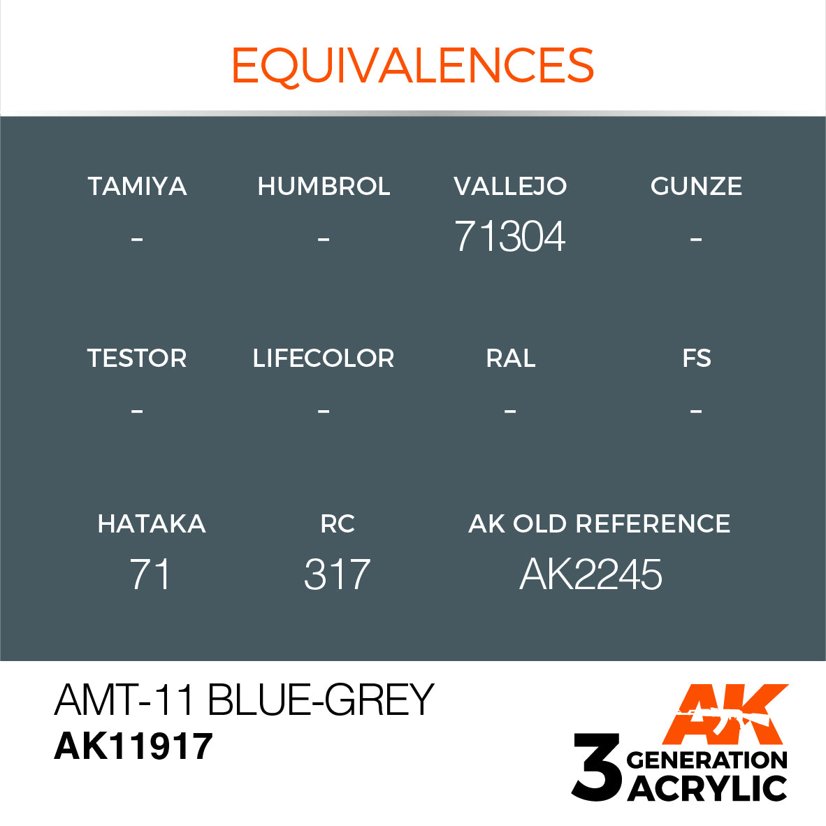 AK Interactive 3G Air - AMT-11 Blue-Grey