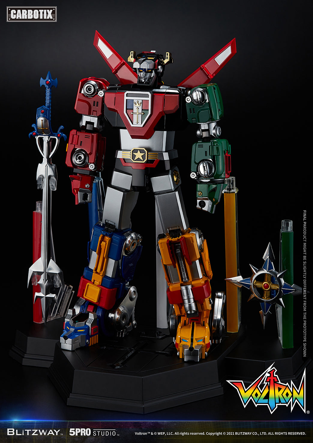 Blitzway 'Voltron' 5Pro Studio CARBOTIX Series, Action Figure