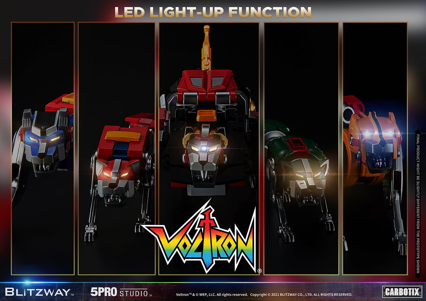 Blitzway 'Voltron' 5Pro Studio CARBOTIX Series, Action Figure