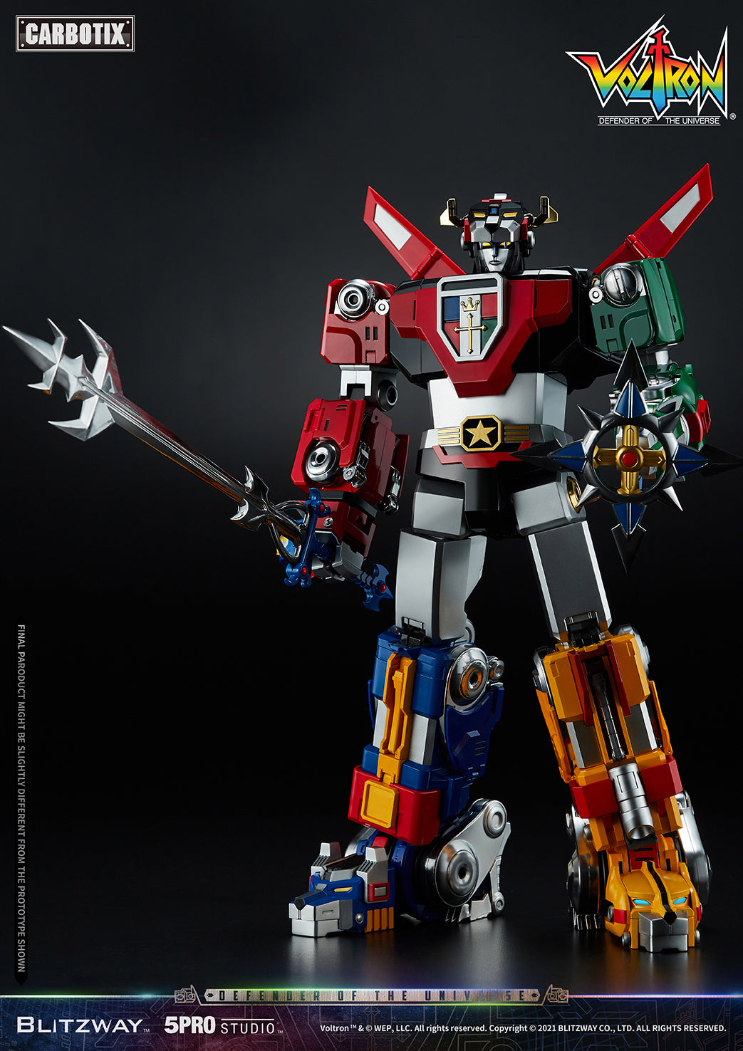 Blitzway 'Voltron' 5Pro Studio CARBOTIX Series, Action Figure