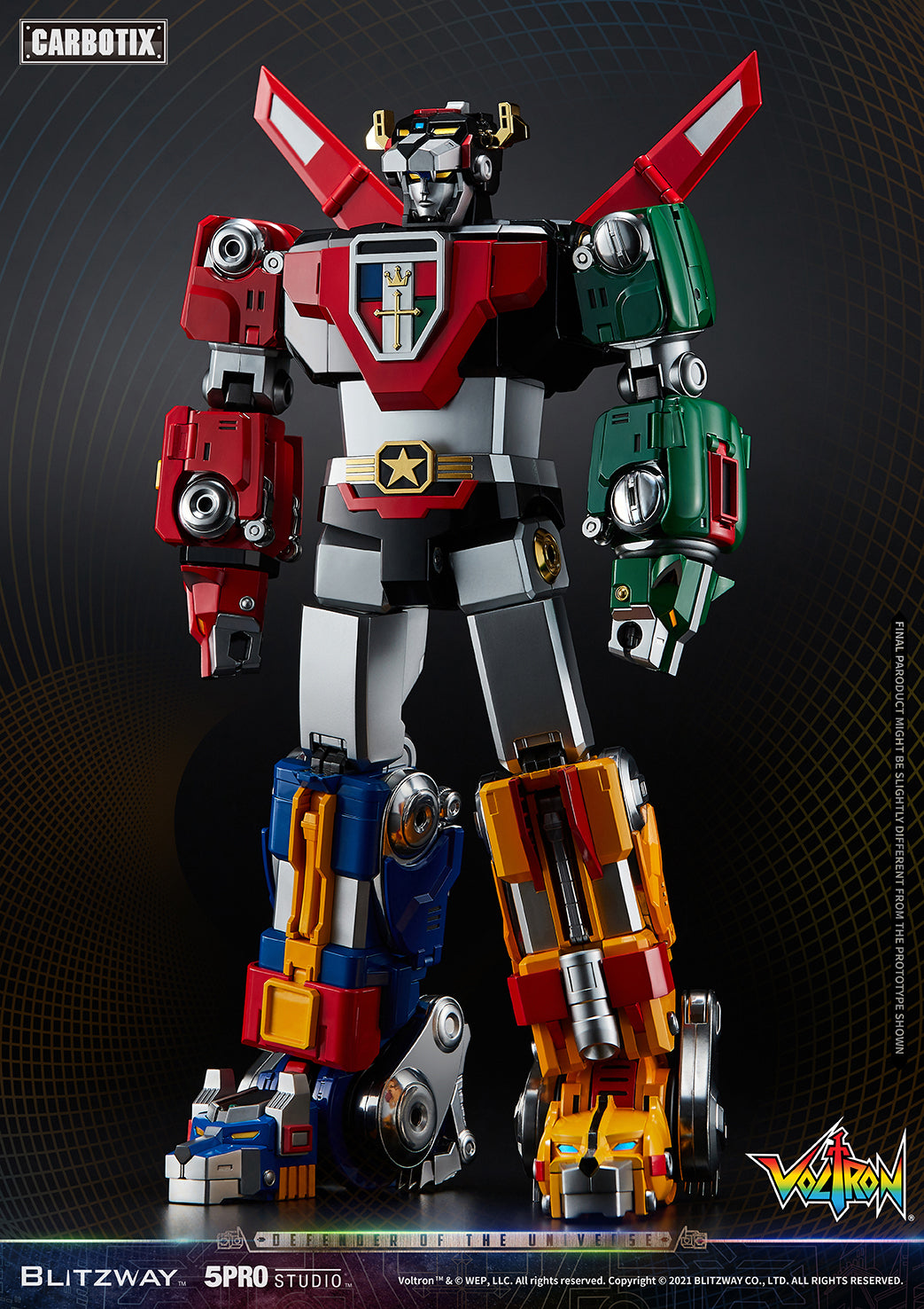 Blitzway 'Voltron' 5Pro Studio CARBOTIX Series, Action Figure