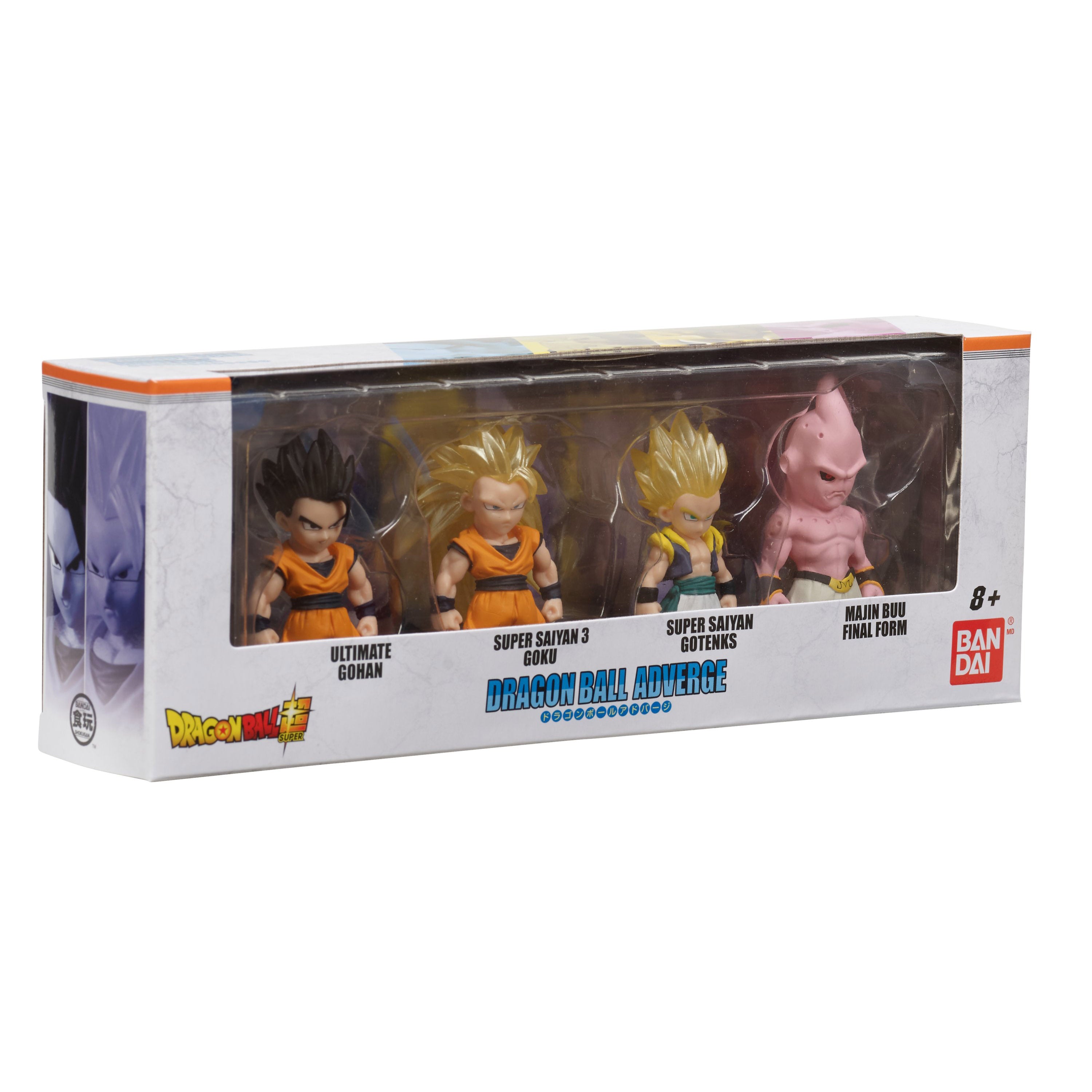 Bandai Adverge "Dragon Ball Super" Set of 4 (SS 3 Goku, Gohan, Bu, SS Gotenks)