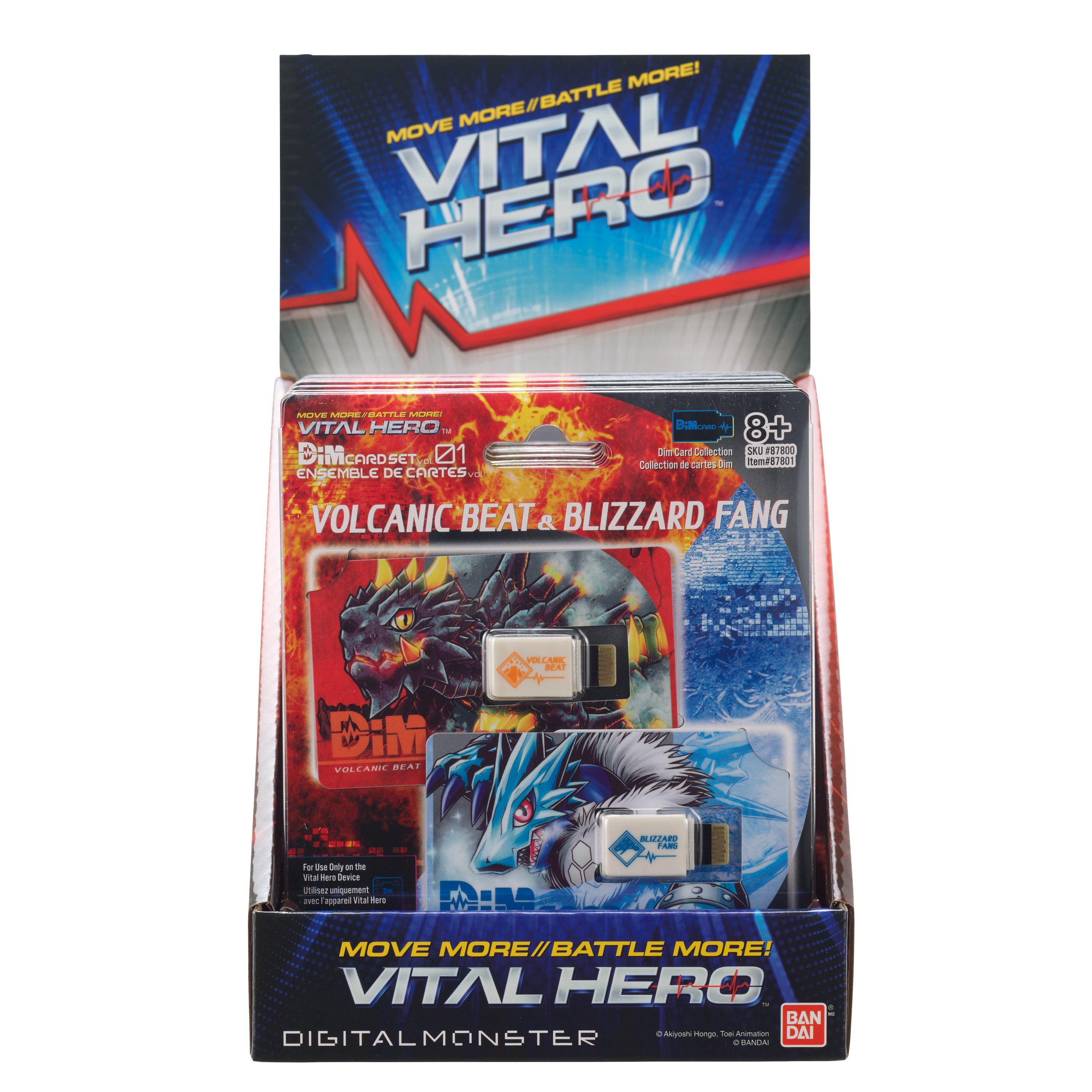 Bandai X Vital Hero DIM Card Two Pack (Volvcanic Beat & Blizzard Fang)