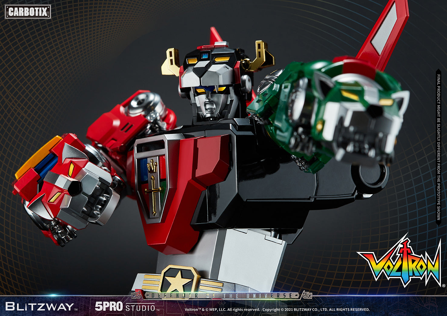 Blitzway 'Voltron' 5Pro Studio CARBOTIX Series, Action Figure