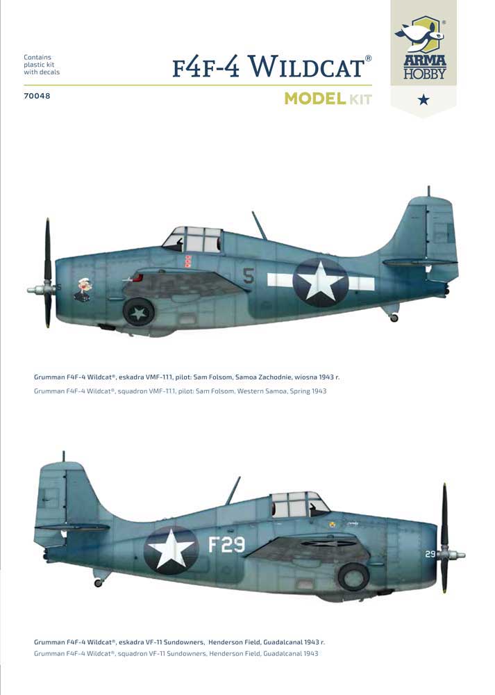 Arma Hobby 1/72 F4F-4 Wildcat Model Kit