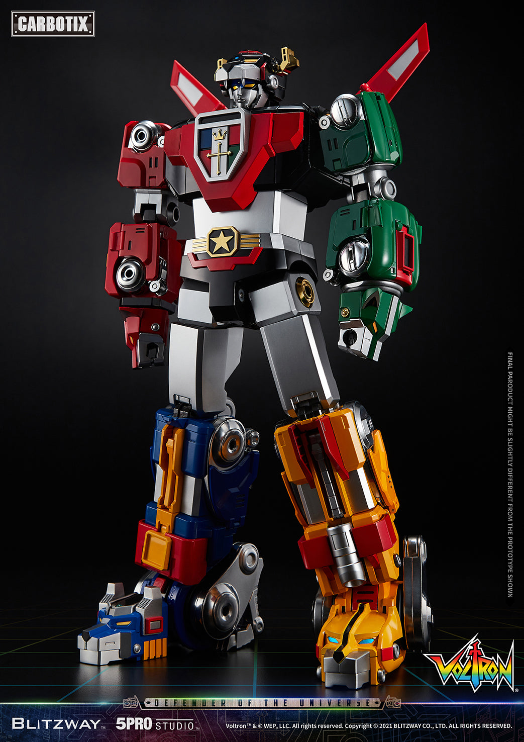 Blitzway 'Voltron' 5Pro Studio CARBOTIX Series, Action Figure