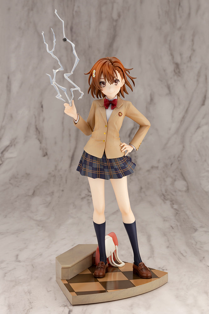 Kotobukiya 1/7 A Certain Scientific Railgun T Series Misaka Mikoto 15th Anniversary Ver. Kotobukiya Luxury Ver., Pre-Painted PVC Statue