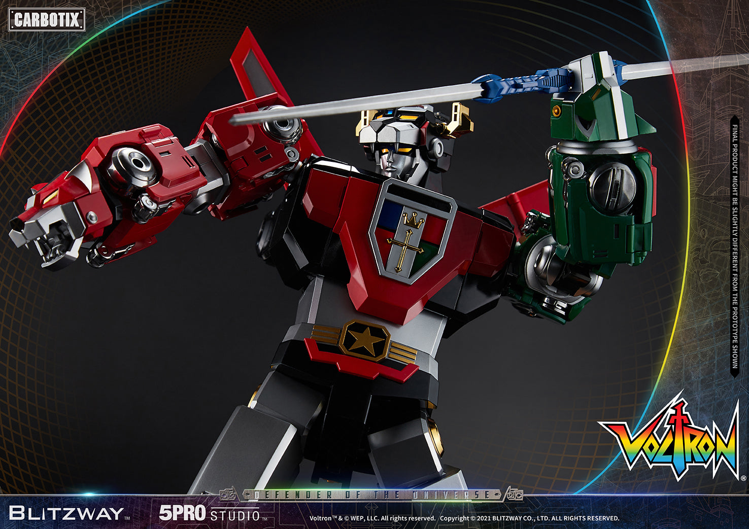 Blitzway 'Voltron' 5Pro Studio CARBOTIX Series, Action Figure