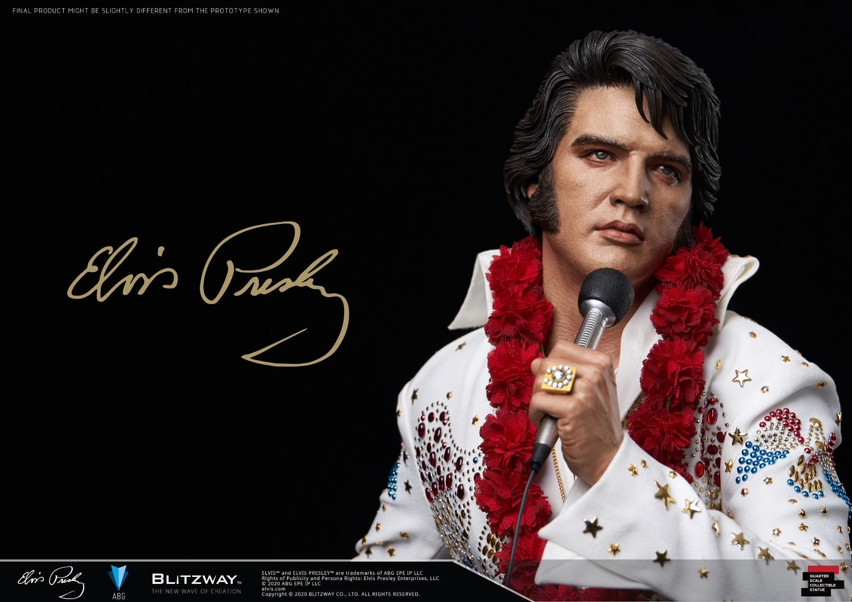 Blitzway 'Elvis Presley', 1/4th Superb Scale Statue