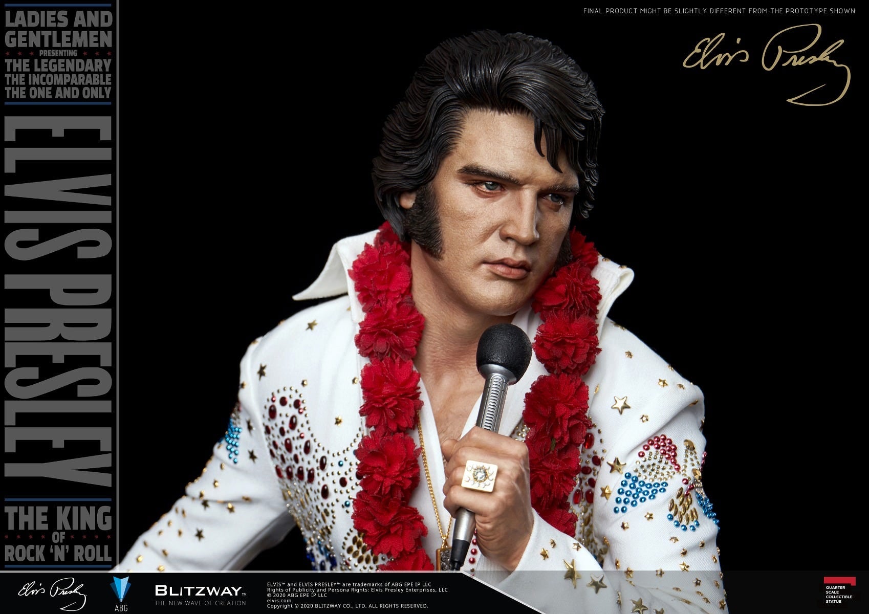 Blitzway 'Elvis Presley', 1/4th Superb Scale Statue