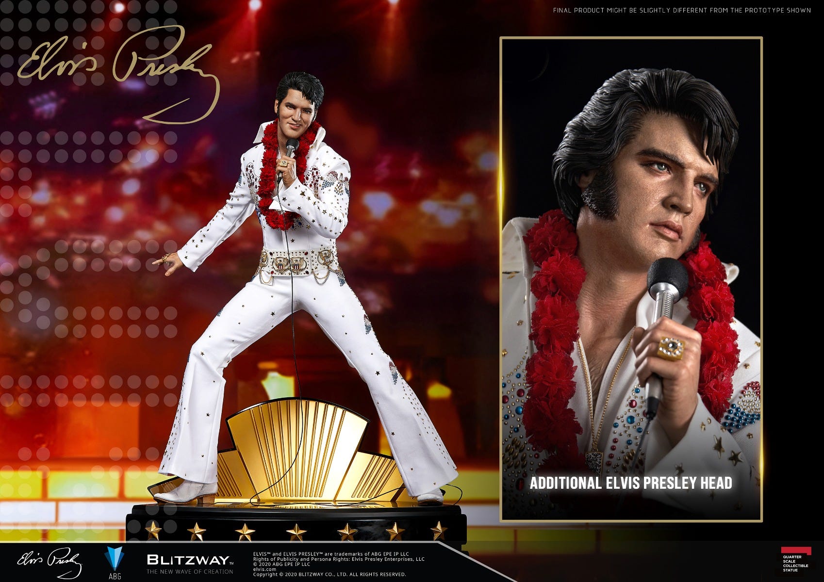 Blitzway 'Elvis Presley', 1/4th Superb Scale Statue