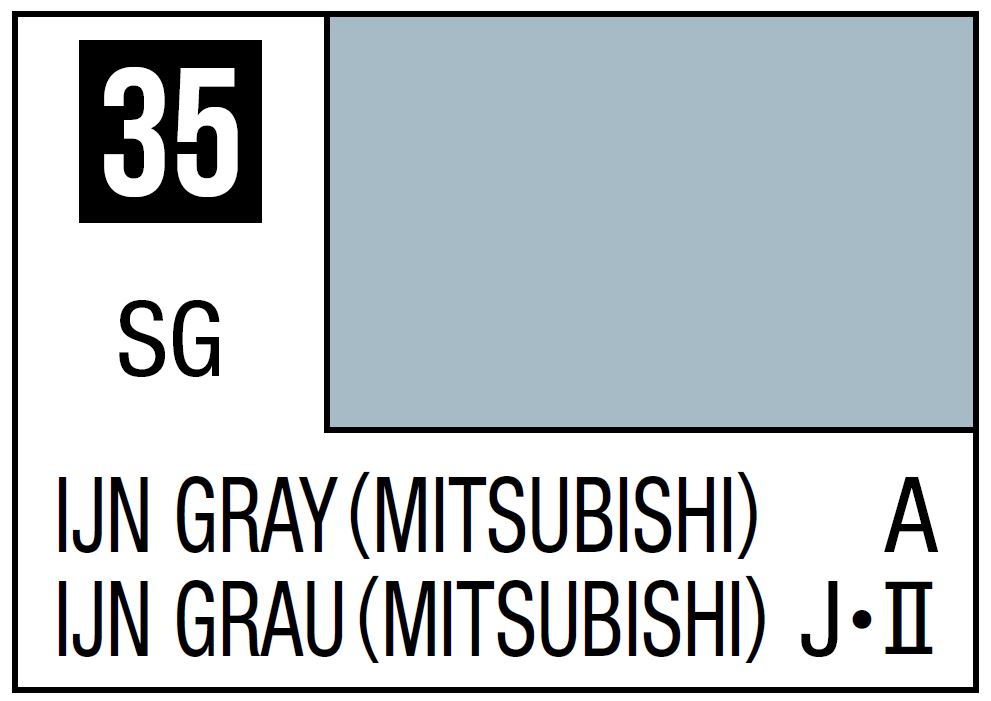 Mr Hobby Mr. Color 35 IJN Gray (Mitsubishi) (Semi-Gloss/Aircraft) - 10ml