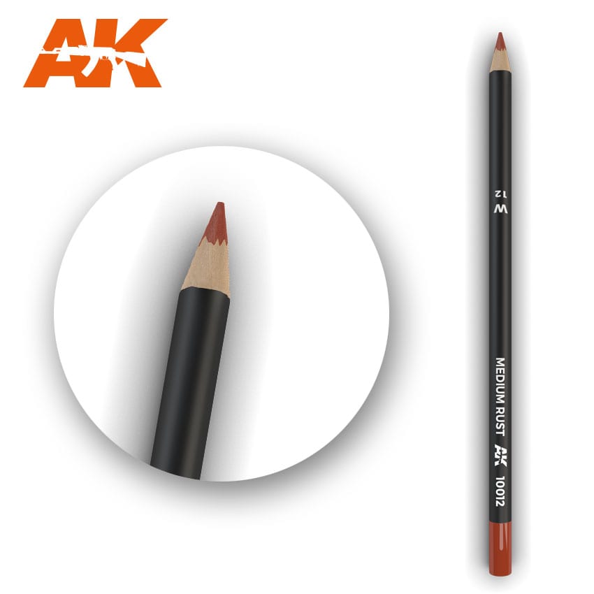 AK Interactive Weathering Pencil - Medium Rust (Box - 5 Units)