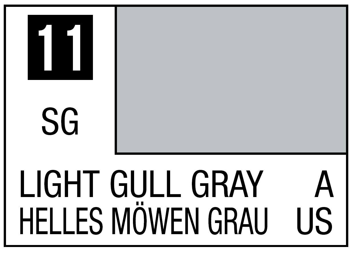 Mr Hobby Mr. Color 11 Light Gull Gray (Semi-Gloss) - 10ml