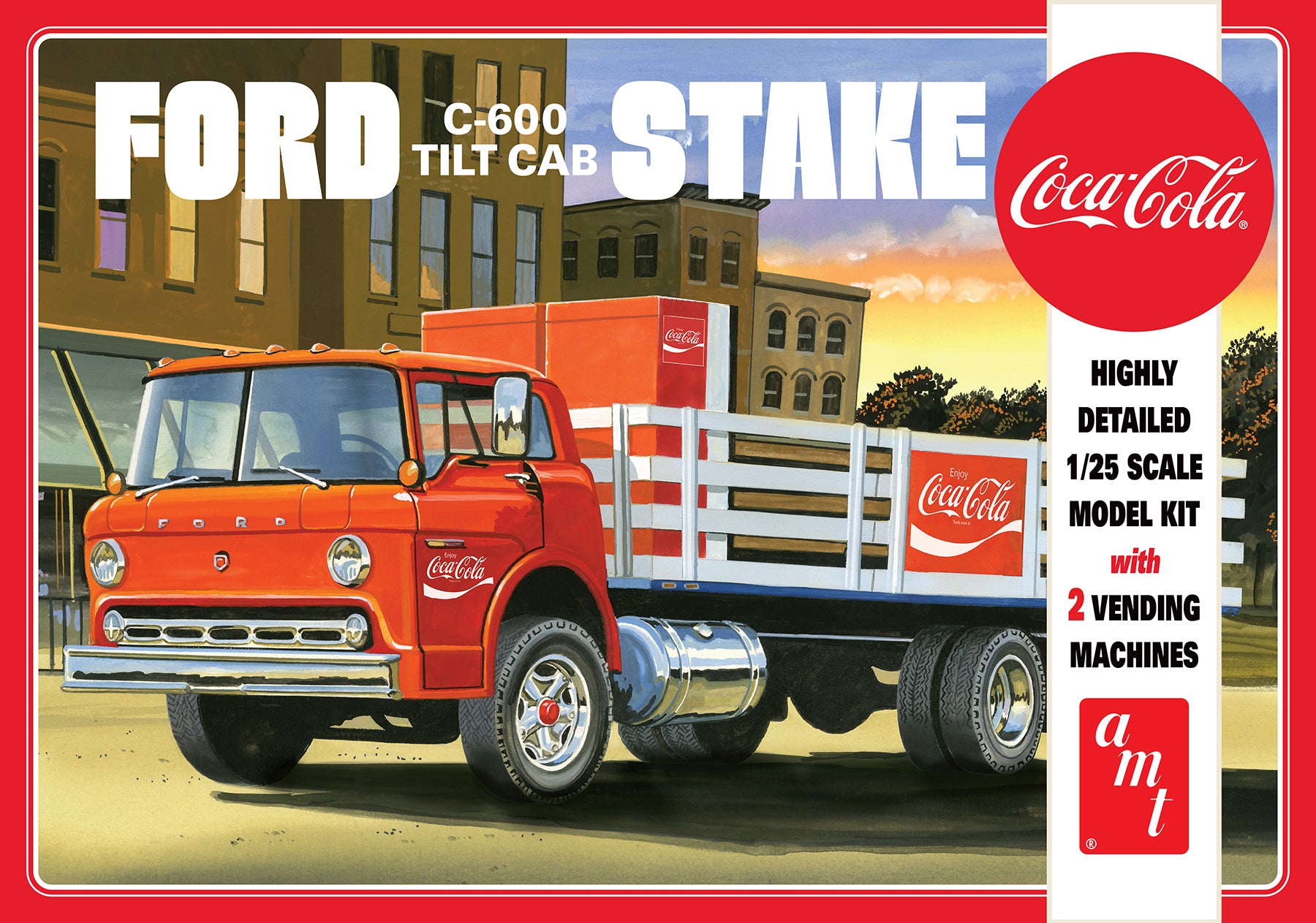 AMT 1/25 Ford C600 Stake Bed with Coca-Cola Machines