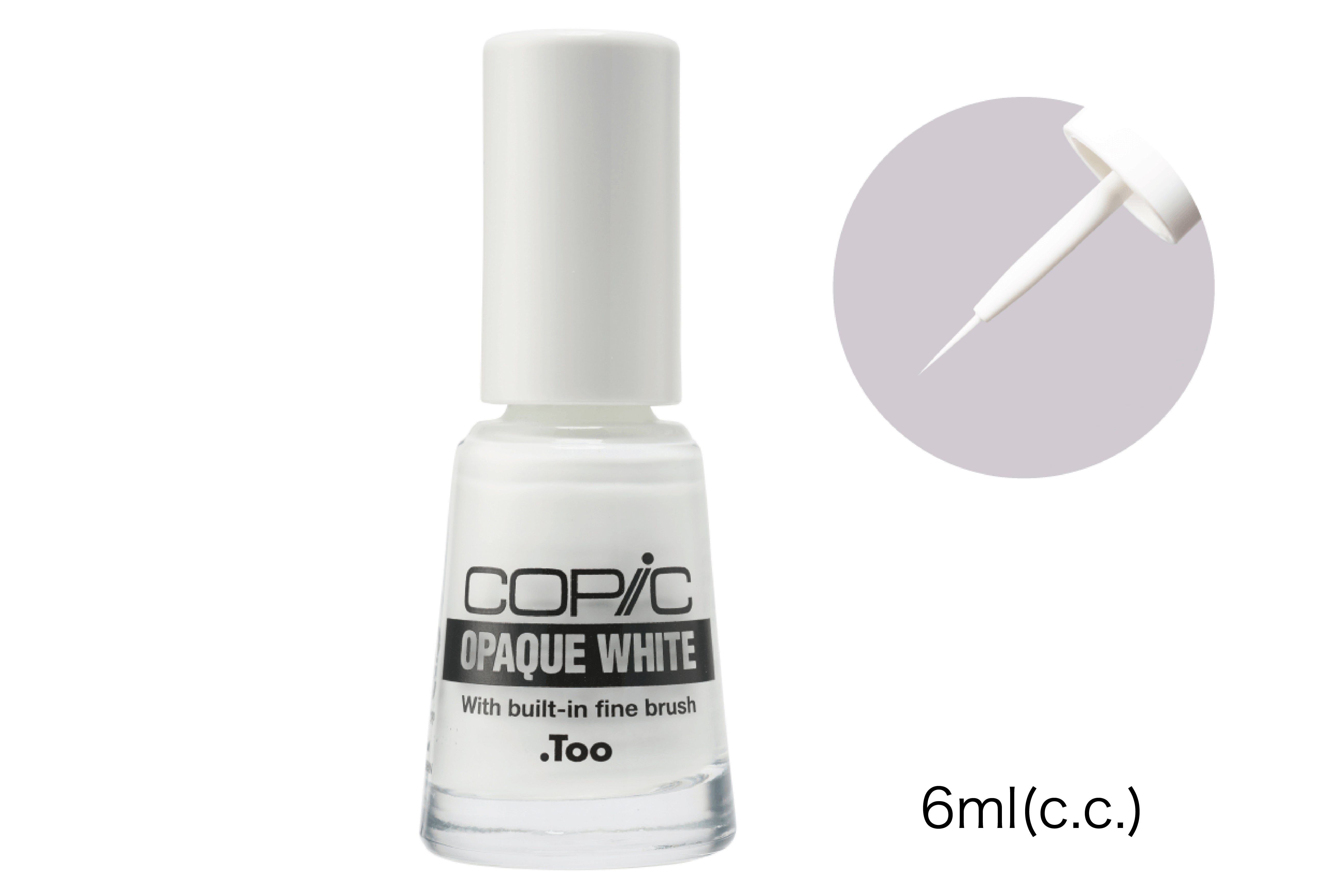 Copic Opaque White With Built in Fine Brush, 6mL