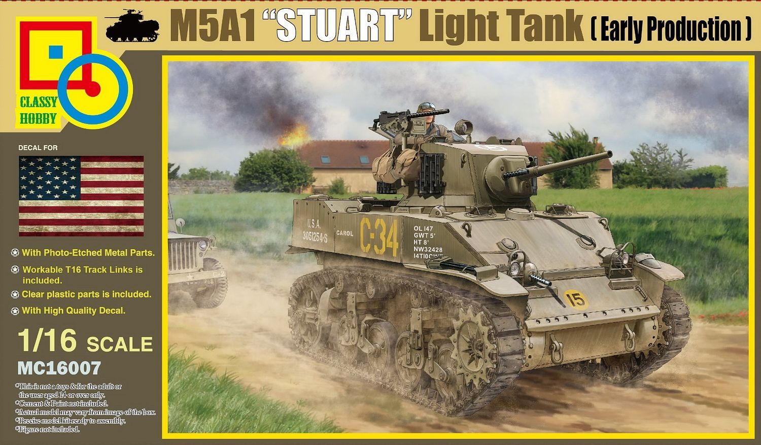 Classy Hobby 1/16 M5A1 Stuart (Early Production)