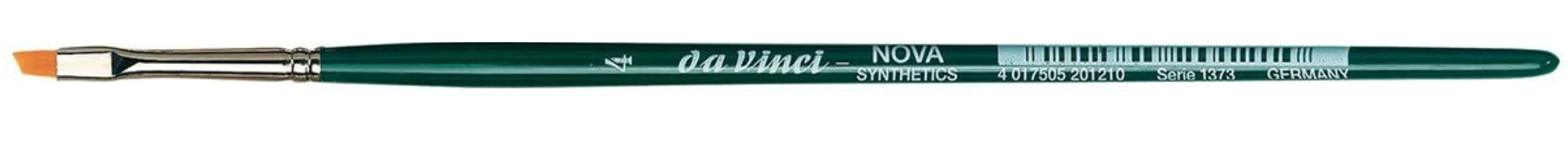 Da Vinci NOVA Series 1373, synthetic brush with slanting edge, finest golden synthetic fibre, Size:4