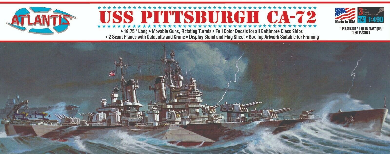 Atlantis 1/480USS Pittsburgh Heavy Cruiser