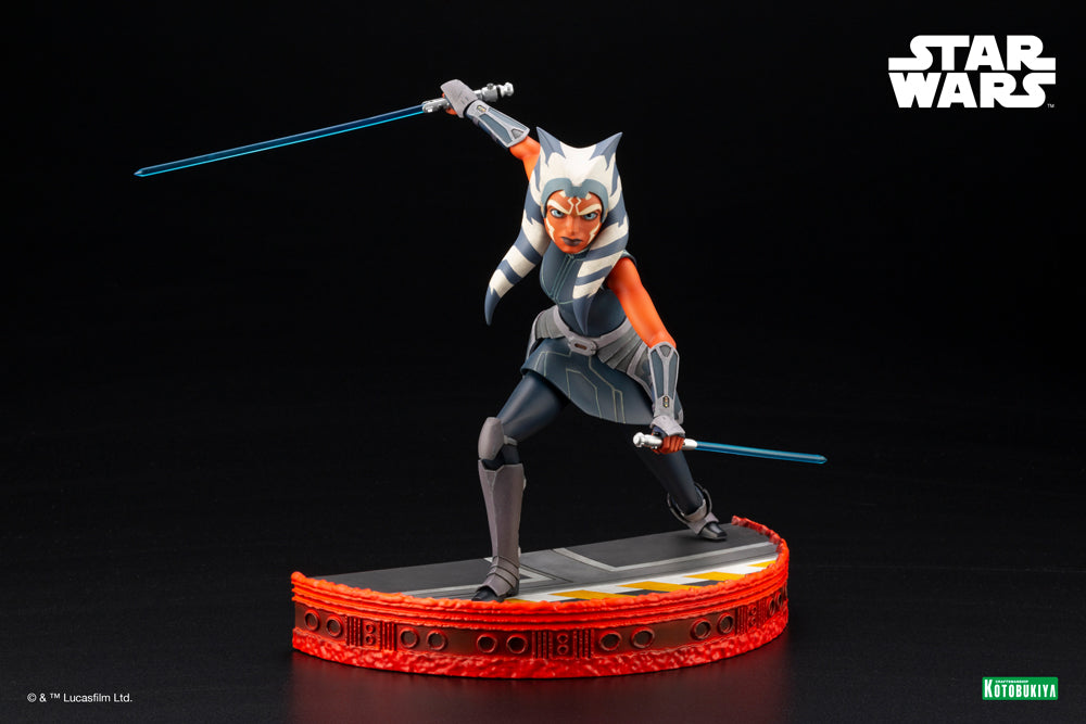 Kotobukiya 1/7 Star Wars: The Clone Wars Series Artfx Ahsoka Tano Escape from the Clones, Pre-Painted PVC Statue