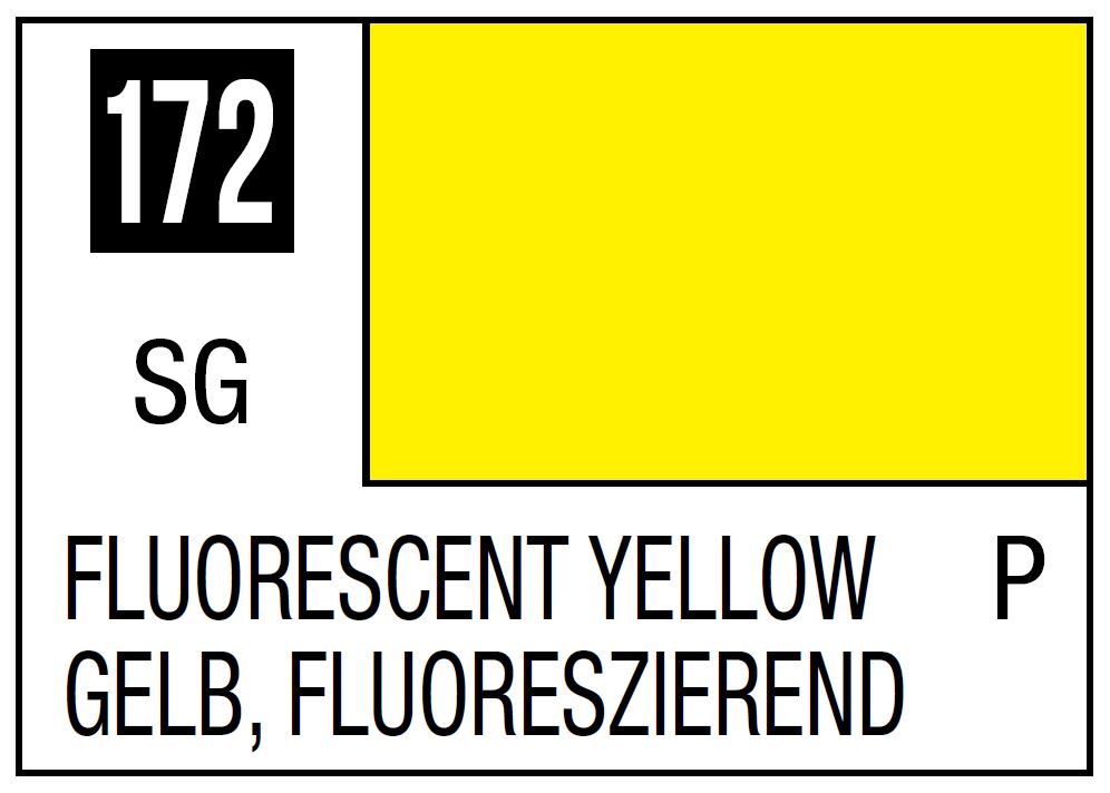 Mr Hobby Mr. Color 172 - Semi Gloss Fluorescent Yellow - 10ml