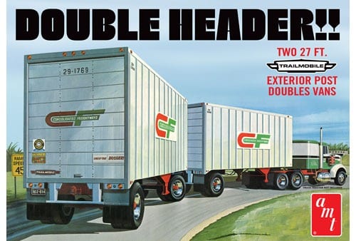 AMT 1/25 Double Header Tandem Van Trailers