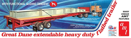 AMT 1/25 Great Dane Extendable Flat Bed Trailer